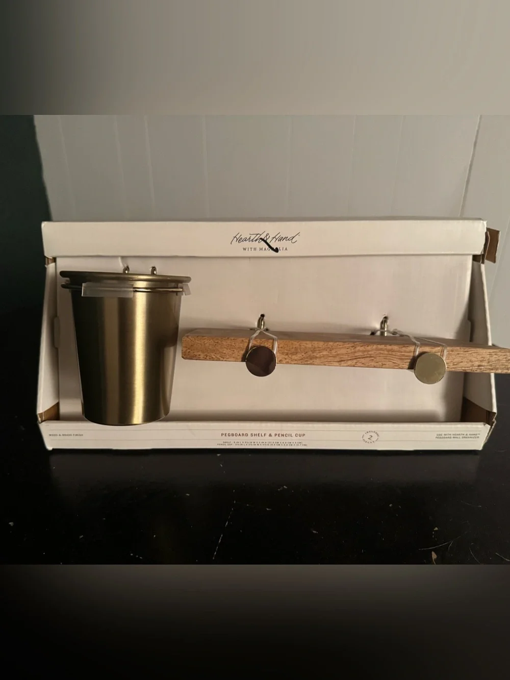 • Peg Board Shelf and Accessories Kit Gold - Hearth & Hand with Magnolia •